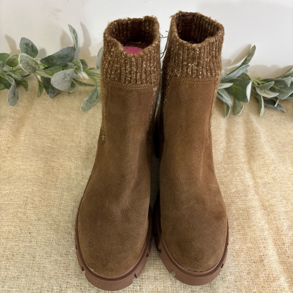 Steve Madden Hayle pull on Chelsea boot brown women 8.5 lug sole - Picture 6 of 11